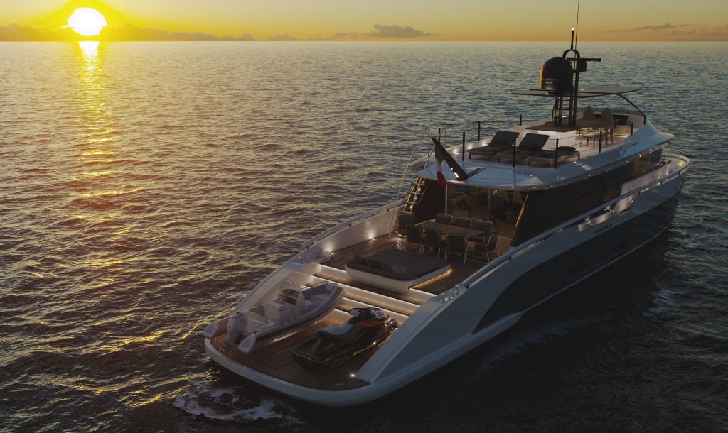 TM90 27m motor yacht — exterior