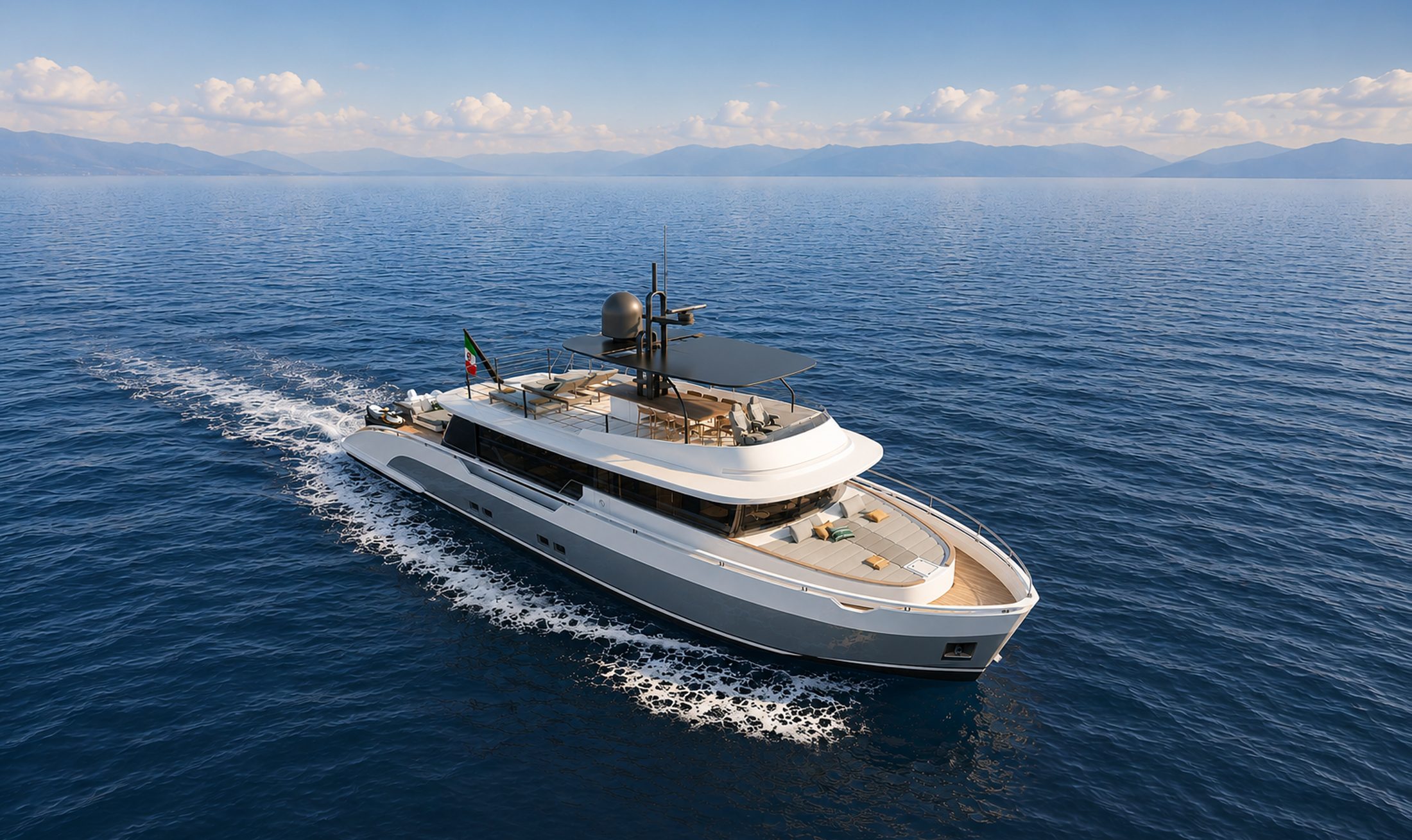 TM90 27m motor yacht — exterior