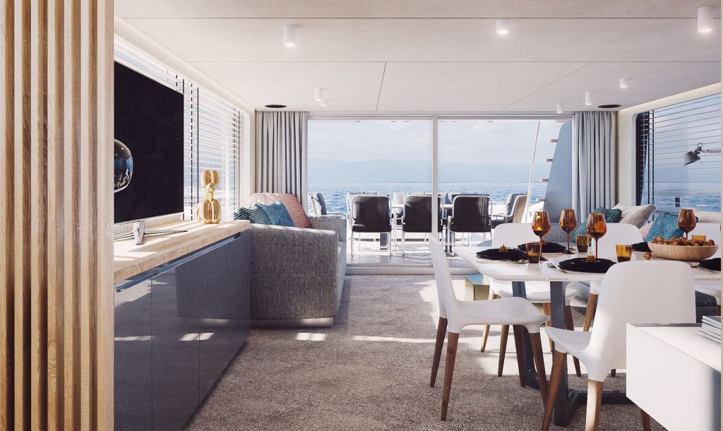 TM90 27m motor yacht — interior
